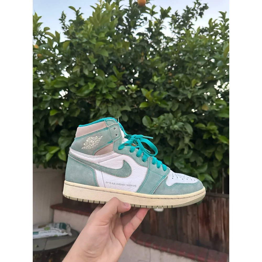 Men's Nike Air Jordan 1 High OG Turbo Green Size 8.5 goat Certified 555088-311
